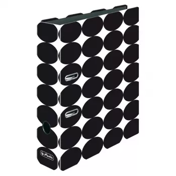 Raccoglitore ad anelli Herlitz maX.file A4 nero bianco certificato FSC