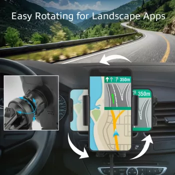 Supporto auto automatico per smartphone ACT AC9010 con ricarica wireless