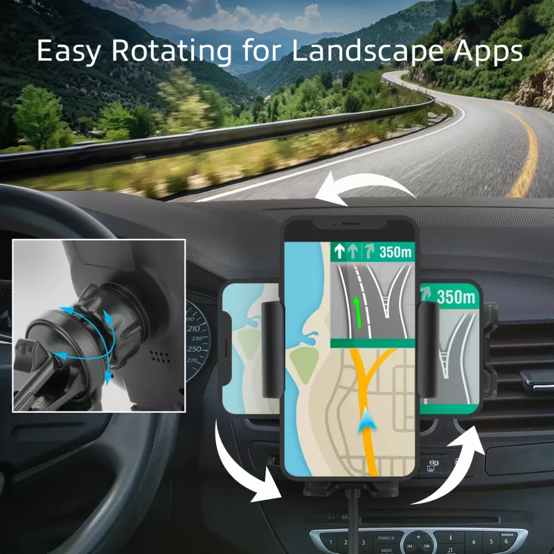 Supporto auto automatico per smartphone ACT AC9010 con ricarica wireless