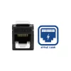 ACT Keystone Jack RJ45 CAT6 non schermato senza attrezzi con Shutter, nero