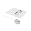 ACT Keystone Jack RJ45 CAT6 schermato senza attrezzi con Shutter argento-bianco