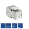ACT Keystone femmina RJ45 CAT6A schermato senza attrezzi con coperchio parapolvere