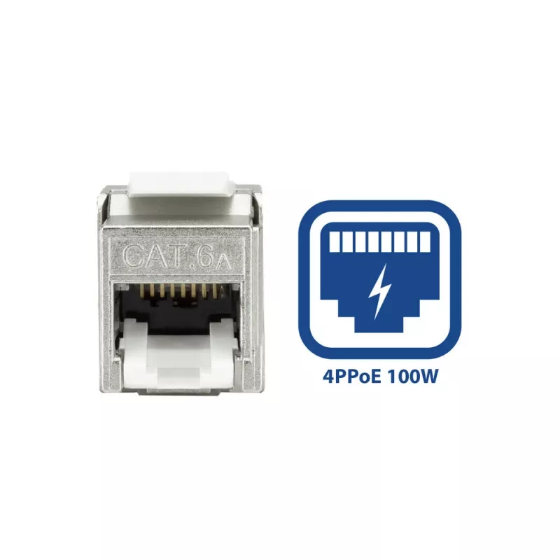 ACT Keystone femmina RJ45 CAT6A schermato senza attrezzi con coperchio parapolvere