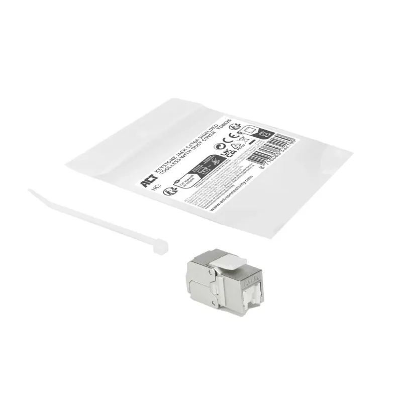 ACT Keystone femmina RJ45 CAT6A schermato senza attrezzi con coperchio parapolvere