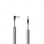 Hama Flexi-schlank cavo audio 0,75 m, jack 3,5 mm, maschio su maschio, placcato oro, nero