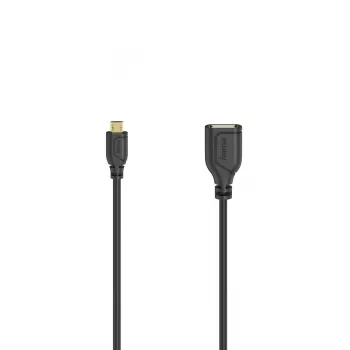 Hama Flexi-schlank cavo USB USB 2.0 0,15 m Micro-USB A USB A nero