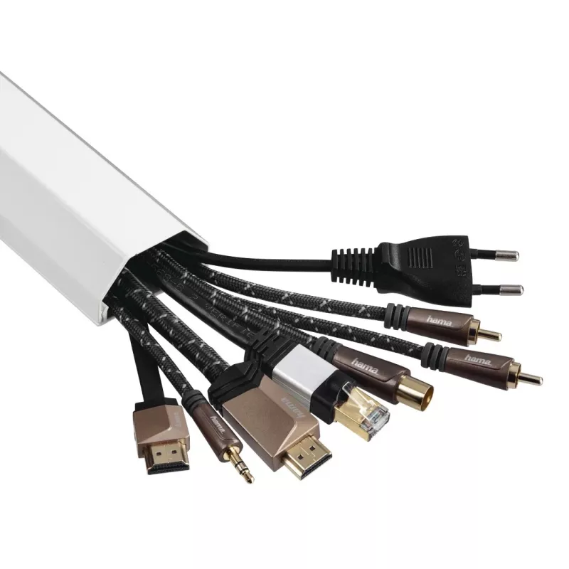 Hama 00220989 organizzatore cavi universale canalina portacavi bianco 1 pezzo