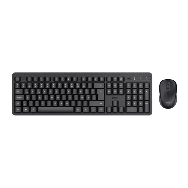 Trust TKM-360 tastiera mouse inclusi ufficio RF wireless QWERTZ tedesco nero