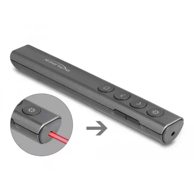 DeLOCK presentatore laser USB wireless USB RF telecomando puntatore laser rosso