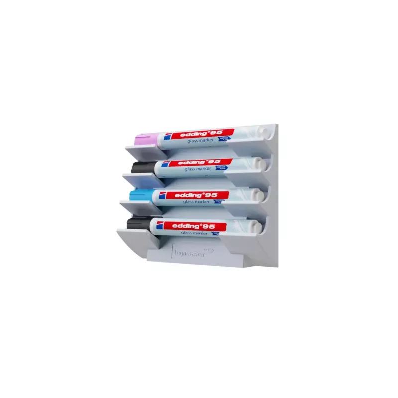 Portamarker per lavagna in vetro Legamaster 7-122118, plastica, grigio caldo, 156 g