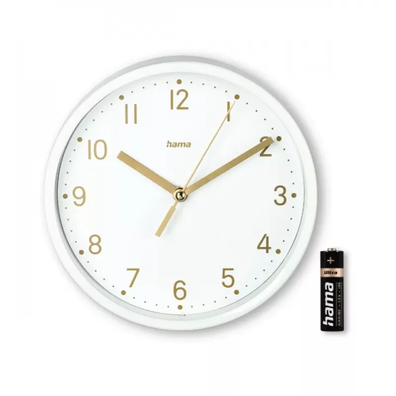 Hama 00185869 Orologio da parete/da tavolo analogico rotondo bianco