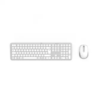 Hama WKM-550 Tastiera e mouse con Home/Office RF Wireless + Bluetooth QWERTZ tedesco grigio, bianco