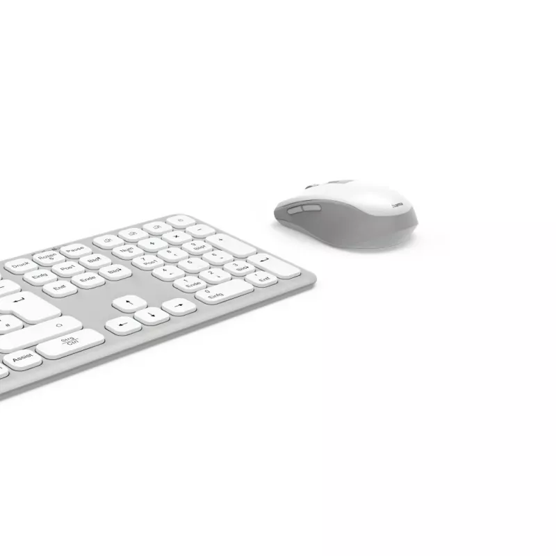 Hama WKM-550 00173066 set tastiera e mouse multi-device, wireless, RF + Bluetooth, QWERTZ tedesco, bianco