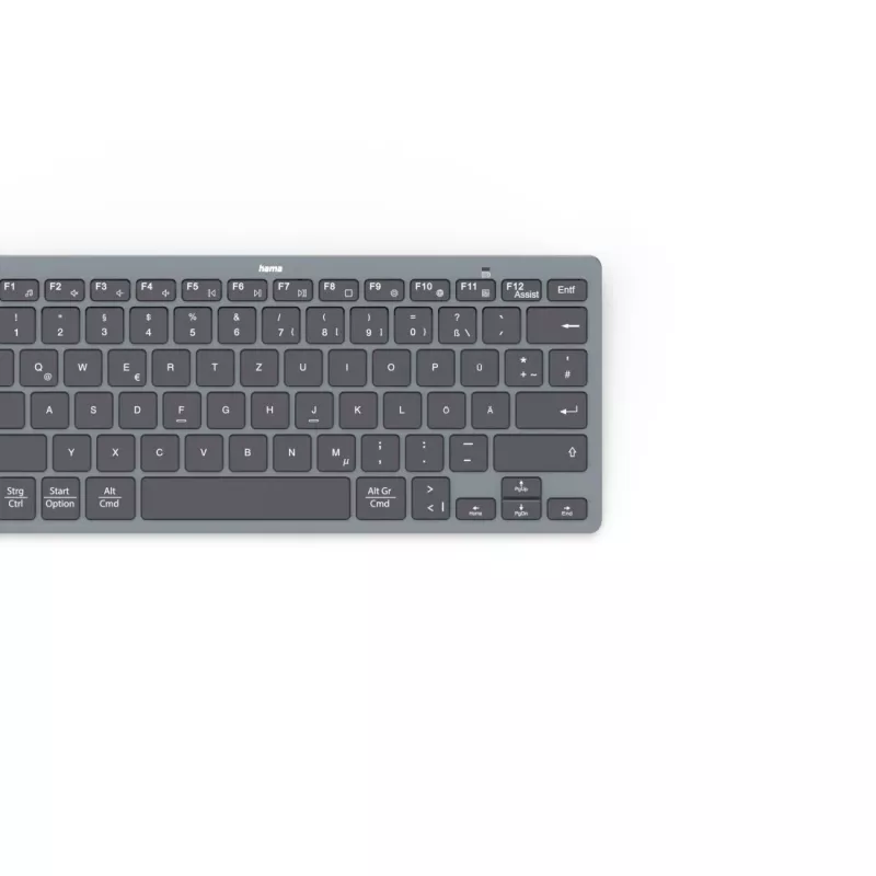 Hama Travel 400 QWERTZ tedesco Bluetooth nero, grigio scuro