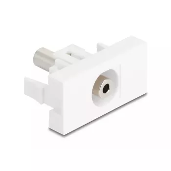 DeLOCK modulo Easy 45 jack da 3,5 mm a 3 poli femmina-femmina, bianco (90848)