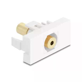 DeLOCK modulo Easy 45 jack da 3,5 mm a 4 poli femmina-femmina, placcato oro, bianco (90841)