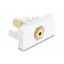 DeLOCK modulo Easy 45 jack da 3,5 mm a 4 poli femmina-femmina, placcato oro, bianco (90841)