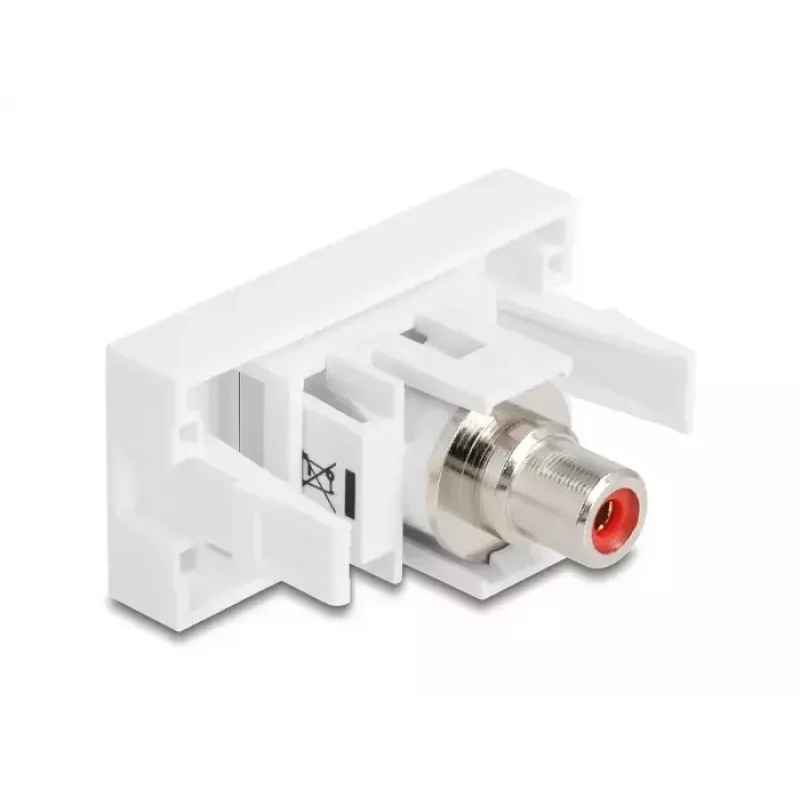 DeLOCK 90857 modulo Keystone RCA rosso bianco 22,5 mm 45 mm 33 mm