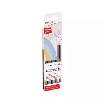 Pennarello Edding 4-1200-4-3 blu rosa viola giallo punta a bulbo