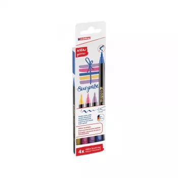 Pennarello Edding 4-1340-4-3 blu ocra rosa lilla punta a pennello