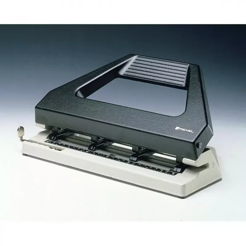 Rexel 420 Variabel 08909 perforatore multiplo con foratura variabile, 30 fogli, metallo, nero/grigio