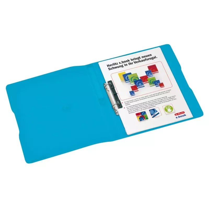 Raccoglitore ad anelli Herlitz 11205721 blu trasparente