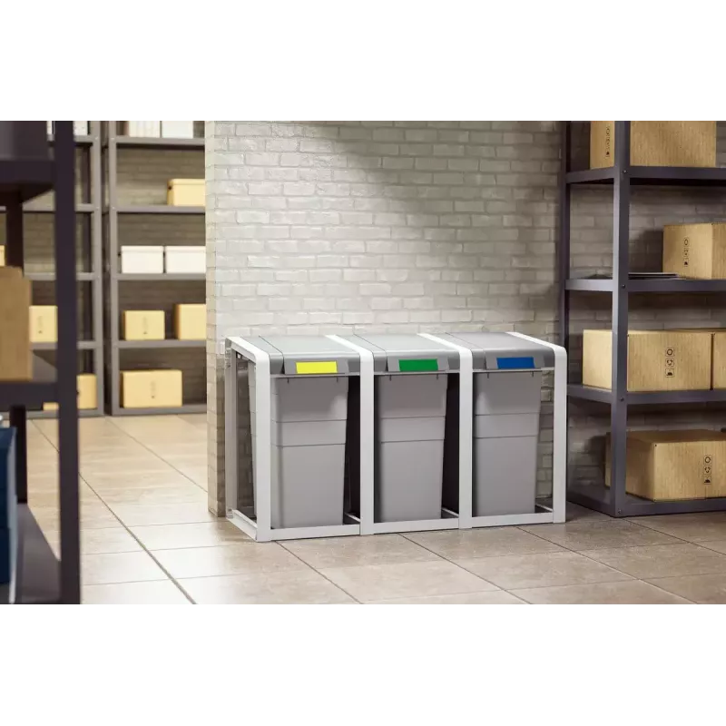 Cestino Hailo ProfiLine Öko XL rettangolare plastica grigio
