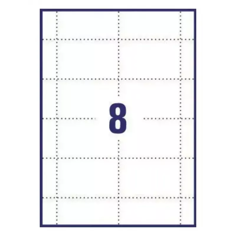Avery L7418-25 etichette per nomi, bianco, 86 x 55 mm, 200 etichette (25 fogli)