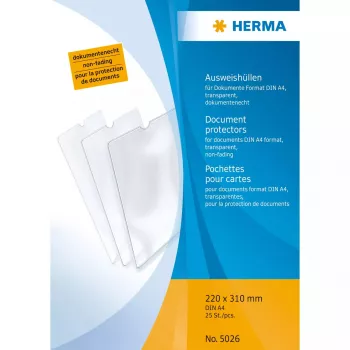 Cartellina portadocumenti HERMA 5026 polipropilene trasparente A4