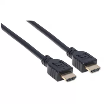 Manhattan cavo HDMI 4K@60Hz con Ethernet - certificato CL3, 3 m, adatto per installazione a parete, per TUTTE le applicazioni 4K e 1080p/HD – per aggiornare subito o essere pronti quando serve, connettore maschio-connettore maschio, nero, Ultra HD 4k x 2k, garanzia a vita, Premium High Speed