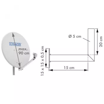 Supporto da parete Schwaiger WAH1525 001 argento alluminio