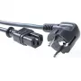 Cavo di alimentazione ACT spina CEE 7/7 (angolare) - C15 nero 1,5 m