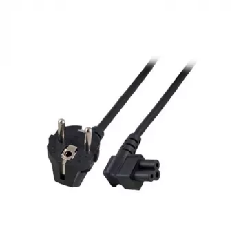 Cavo di alimentazione ACT spina CEE 7/7 (angolare) - C5 (angolare) nero 1,8 m