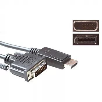 Cavo di conversione connettore maschio DisplayPort su connettore maschio DVI 1,00 m ACT AK3993