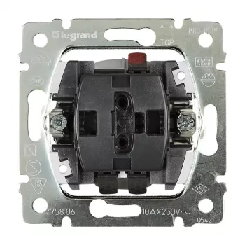 Legrand 775804 interruttore luce in plastica acciaio inox, trasparente
