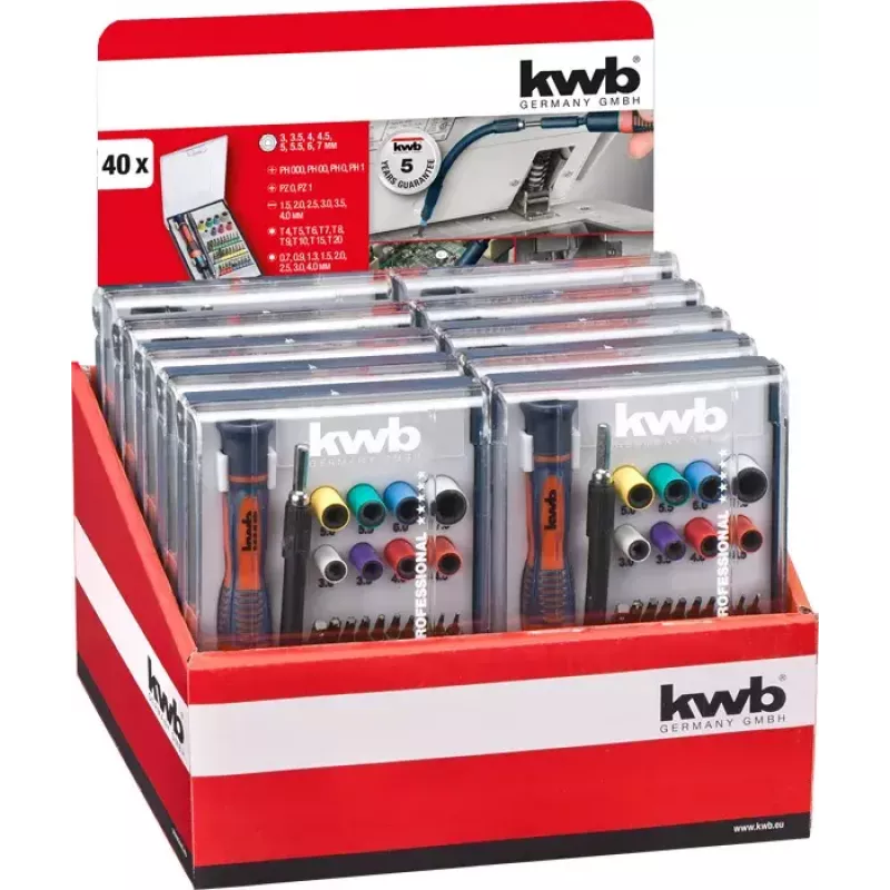 KWB 115700 Set di inserti per cacciavite, 40 pz.