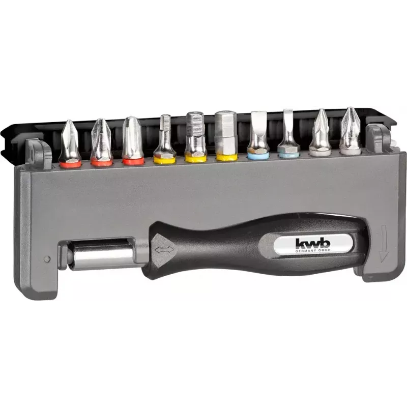 Set di punte per cacciavite KWB Industrial Steel Standard Handy Bit Box