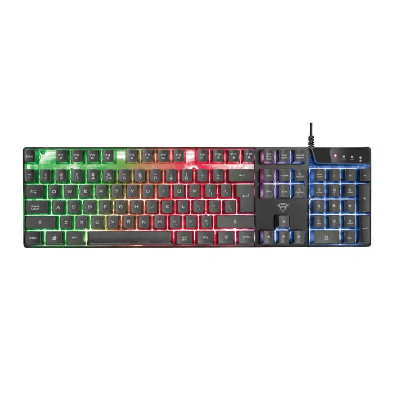 Trust GXT 835 Azor Tastiera Gaming USB Tedesco nero