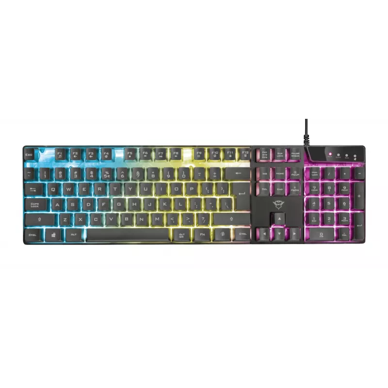 Trust GXT 835 Azor Tastiera Gaming USB Tedesco nero