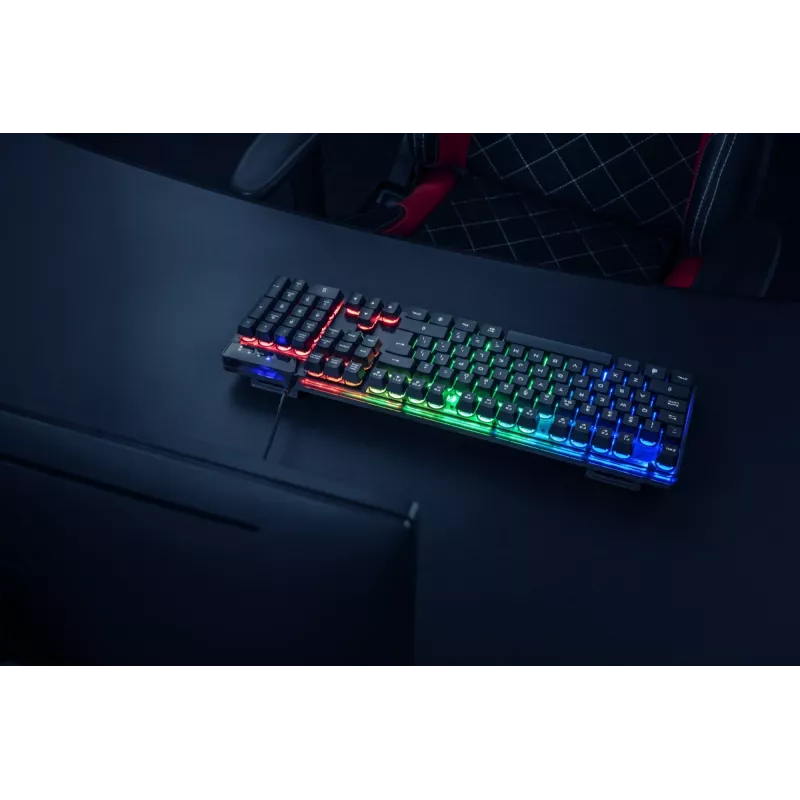 Trust GXT 835 Azor Tastiera Gaming USB Tedesco nero