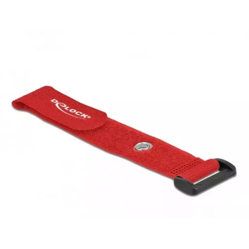 Fascetta in velcro per cavi DeLOCK 19545 rossa 190 mm 25 mm 5 pz.
