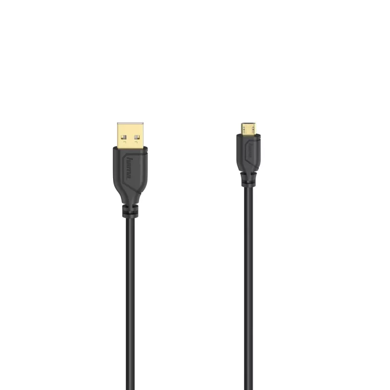 Hama Cavo USB Flexi-slim USB 2.0 0,75 m Micro-USB A USB A nero