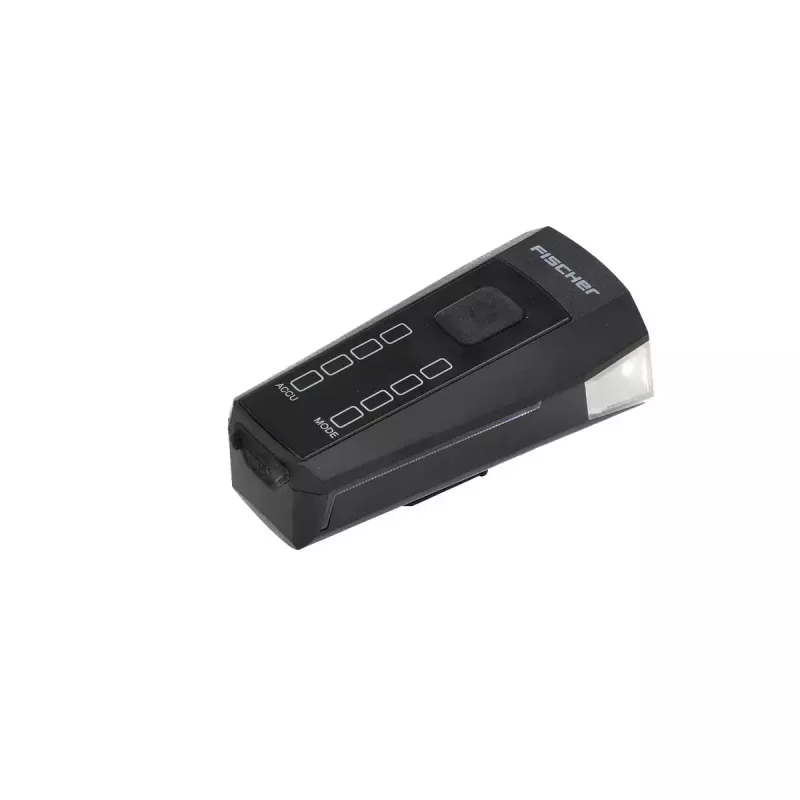 Fischer 50647 set di luci a LED per bicicletta a batteria, faro anteriore 80 lux
