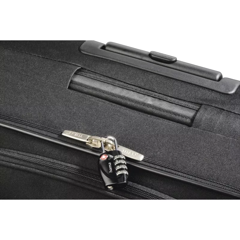 Hama 00139502 lucchetto/allarme per valigia con combinazione nero, rosso, argento, bianco