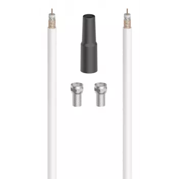 Hama cavo coassiale digitale 10 m tipo F nero, metallizzato, bianco