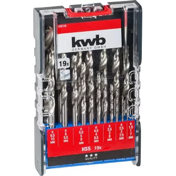 Punta per trapano KWB 109119 acciaio rapido HSS