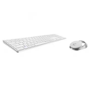 Rapoo 9850M tastiera mouse incluso Home RF wireless Bluetooth QWERTZ tedesco bianco
