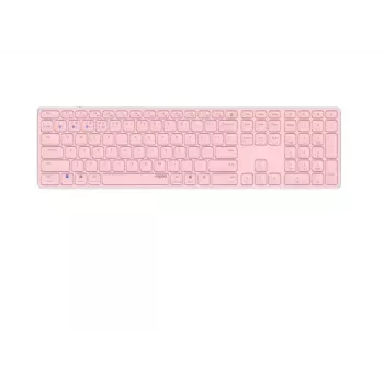 Rapoo E9800M tastiera wireless Bluetooth QWERTZ tedesco rosa