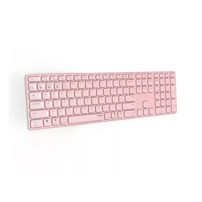 Rapoo E9800M tastiera wireless Bluetooth QWERTZ tedesco rosa