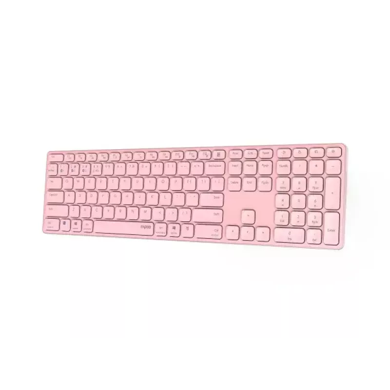 Rapoo E9800M tastiera wireless Bluetooth QWERTZ tedesco rosa